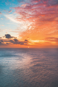 480x800 Sunset At Edge Of Ocean 5k