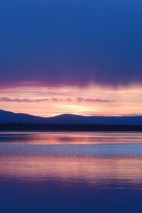 Sunset Dawn Lake Reflection Alaska Denali (540x960) Resolution Wallpaper
