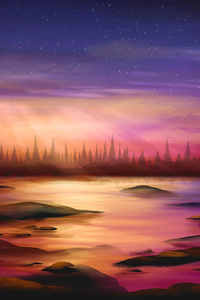 Sunset Drawing Painting