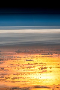 Sunset From The International Space Station (240x400) Resolution Wallpaper