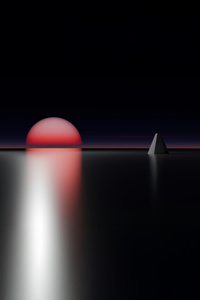 Sunset In Abstract World (1080x1920) Resolution Wallpaper