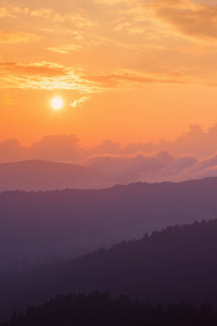 Sunset In The Mountains (1080x2280) Resolution Wallpaper
