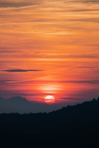 Sunset Mountains Hill 4k (1080x1920) Resolution Wallpaper