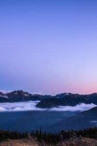 Sunset On Blue Mountain (480x854) Resolution Wallpaper