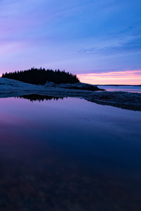 Sunset On The Rocks Of Maine (540x960) Resolution Wallpaper
