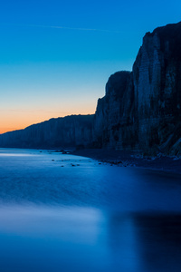 Sunset Sea Cliff France (480x854) Resolution Wallpaper