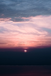 Sunset Under Clouds Sea 5k (1080x2160) Resolution Wallpaper