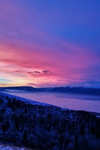 Sunset View From Col Visentin 4k (320x568) Resolution Wallpaper