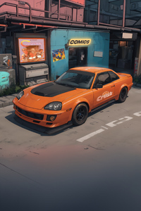 Super Car Ride With Japan Vibe (320x480) Resolution Wallpaper
