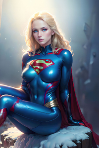 1125x2436 Supergirl A Heroic Stance