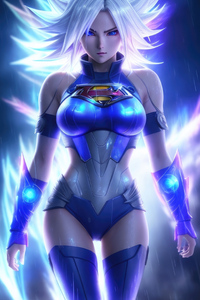 Supergirl Anime Cyberpunk 4k