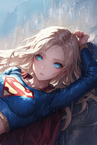 Supergirl Anime Legacy (1440x2560) Resolution Wallpaper
