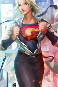 Supergirl Art (1125x2436) Resolution Wallpaper
