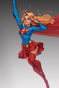 Supergirl Comic Art 5k (640x1136) Resolution Wallpaper