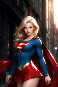 Supergirl Defender Of Truth (320x568) Resolution Wallpaper