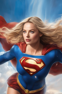 Supergirl Embracing The Skies (320x480) Resolution Wallpaper