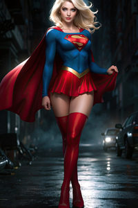 Supergirl Energizing Justice (320x568) Resolution Wallpaper