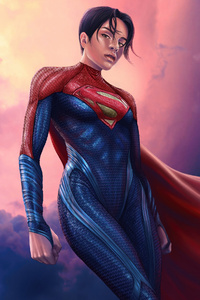 Supergirl Flight Of Freedom (1280x2120) Resolution Wallpaper