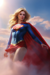 Supergirl Flying High (640x960) Resolution Wallpaper