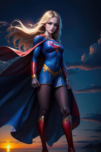 240x320 Supergirl Graceful Power