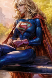 Supergirl Guardian Of The Garden (800x1280) Resolution Wallpaper