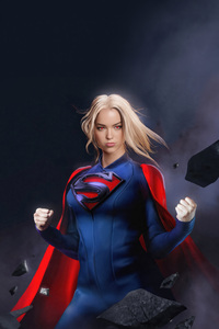 Supergirl In Action 5k (1242x2668) Resolution Wallpaper