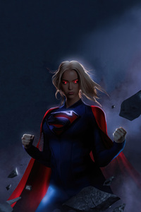 Supergirl In Action (1242x2668) Resolution Wallpaper