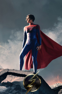 Supergirl In The Flash Movie (480x800) Resolution Wallpaper