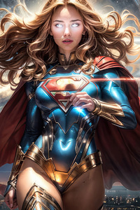 Supergirl Infinite Power (240x400) Resolution Wallpaper