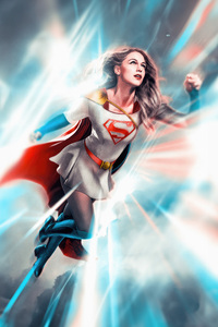 Supergirl Limitless Courage (240x400) Resolution Wallpaper