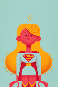 Supergirl Minimal Abstract 4k (1440x2960) Resolution Wallpaper