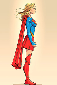 Supergirl Minimalism 4k (480x854) Resolution Wallpaper