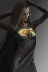 Supergirl New Art (480x800) Resolution Wallpaper