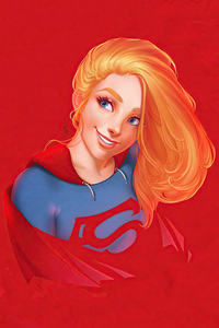 Supergirl Portrait Minimal 4k