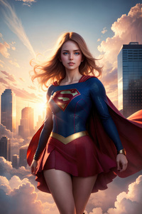 480x854 Supergirl Soars Protecting Metropolis City
