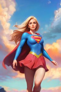 Supergirl Starlight Avenger (240x400) Resolution Wallpaper