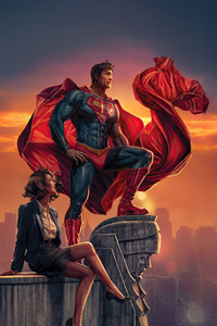 Superman And Lois Lane Epic Romance (720x1280) Resolution Wallpaper