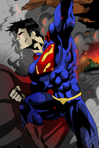 Superman Art 4k (1125x2436) Resolution Wallpaper