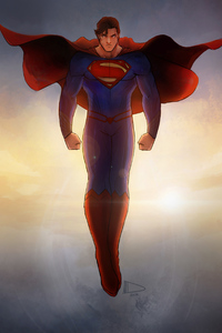 Superman Arts (1280x2120) Resolution Wallpaper