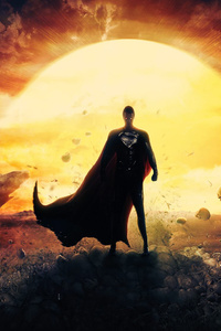 Superman Artwork (480x854) Resolution Wallpaper