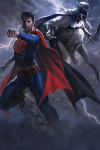 Superman Batman Ready (1440x2560) Resolution Wallpaper