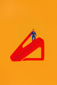 Superman Cape And Logo (320x568) Resolution Wallpaper