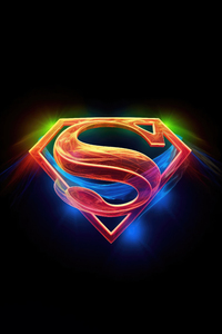 1440x2560 Superman Colorful Logo 5k