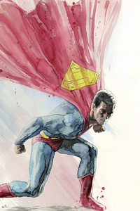 Superman Comic Art (640x960) Resolution Wallpaper