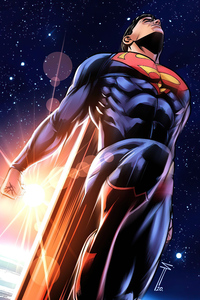 Superman Comic Fanart 4k (640x960) Resolution Wallpaper
