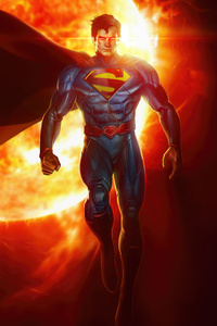 Superman Flying High (360x640) Resolution Wallpaper