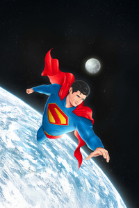 Superman Justice In The Sky (240x400) Resolution Wallpaper