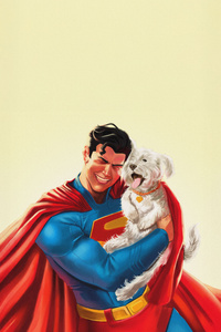 Superman Krypto Love Beyond Worlds (240x320) Resolution Wallpaper
