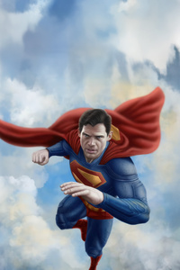 Superman Kryptonian Power (360x640) Resolution Wallpaper