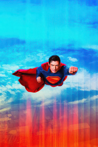 Superman Look Up Watcher (640x960) Resolution Wallpaper